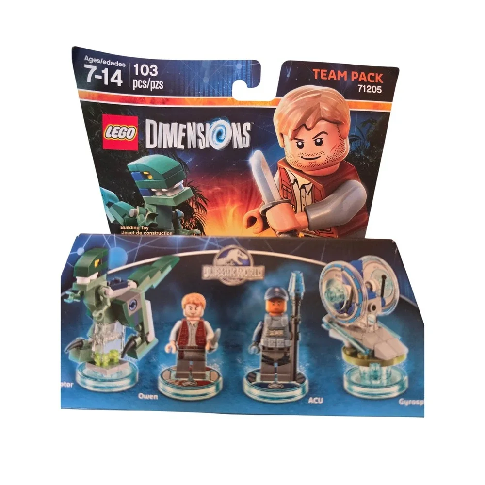 Lego Dimensions 71205 Jurrasic World Owen ACU Velociraptor Gyrosphere new flawed